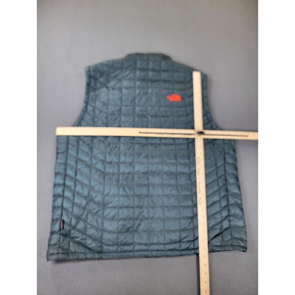 The North Face Vest Mens 2XL Gray Orange Quilted Insulated Lightweight Puffer - Picture 9 of 12